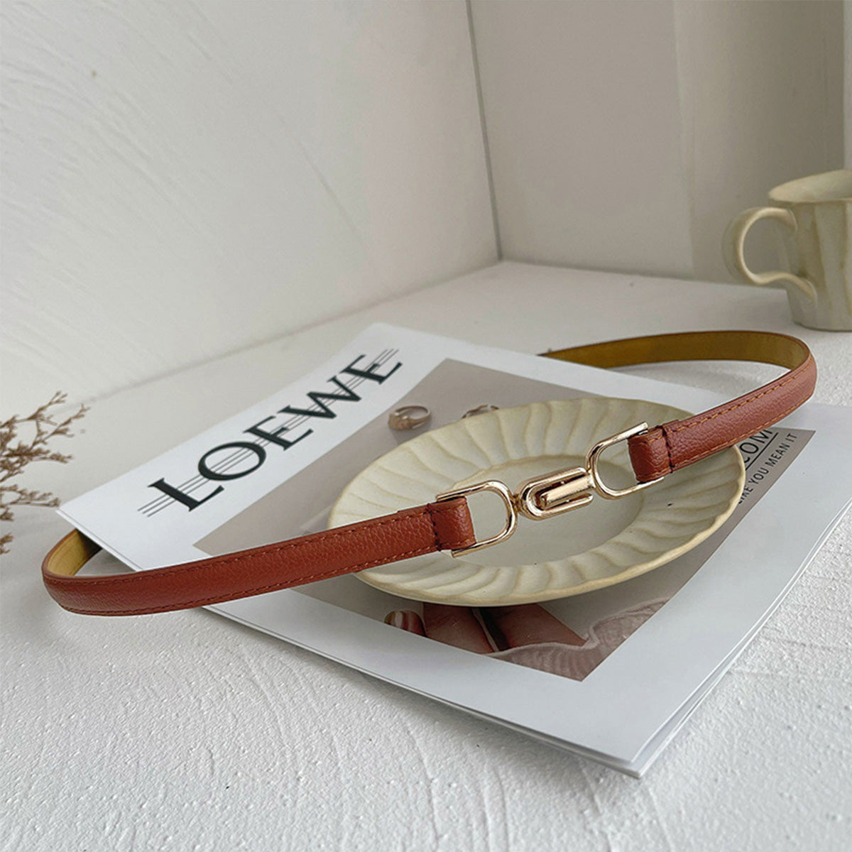 Versatile Women's Suit Thin Belts