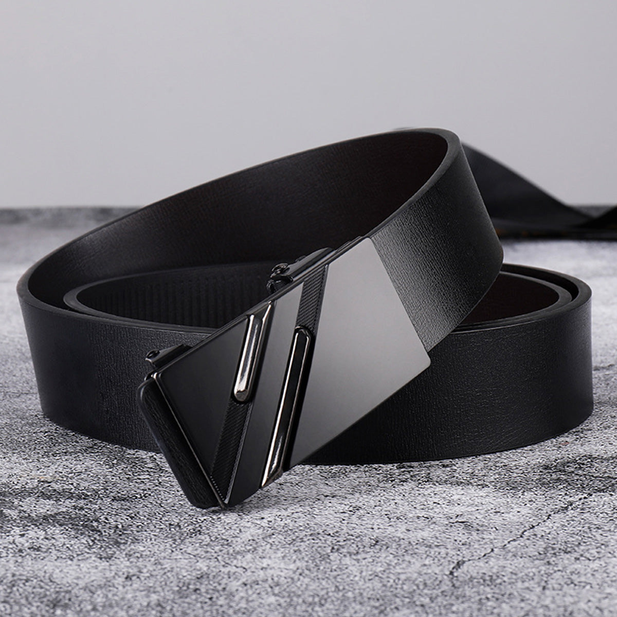 Men's Trendy Business Belt Without Toothless Buckle