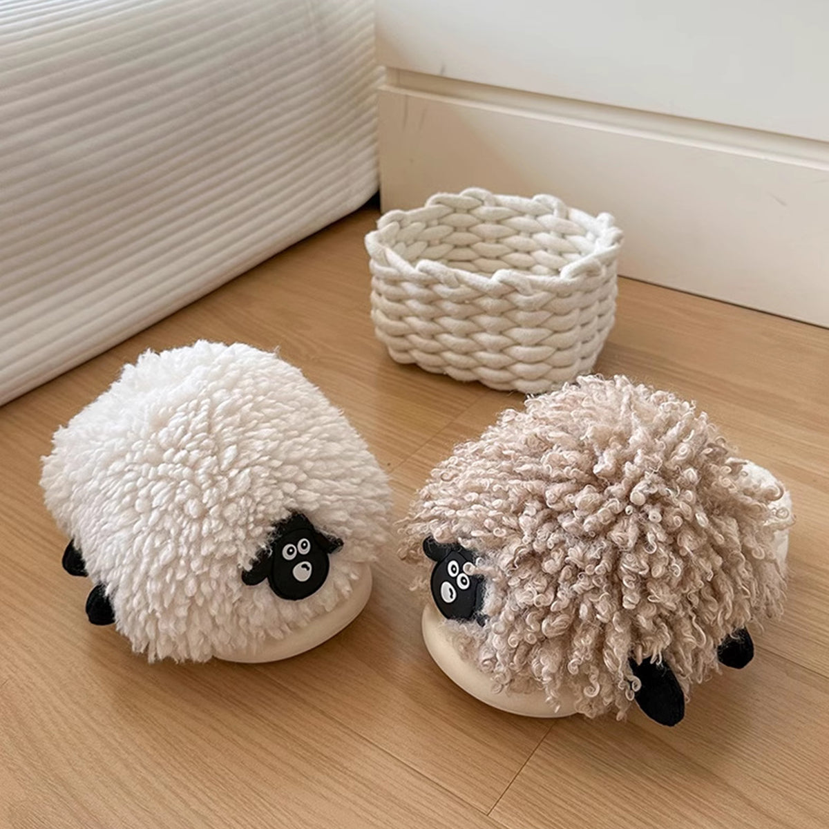 Lamb Cotton Slippers Cute Cartoon Slippers for Winter
