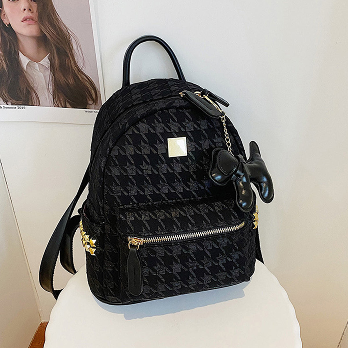 Fashion Niche Backpack Cute Pendant Commuter Backpack