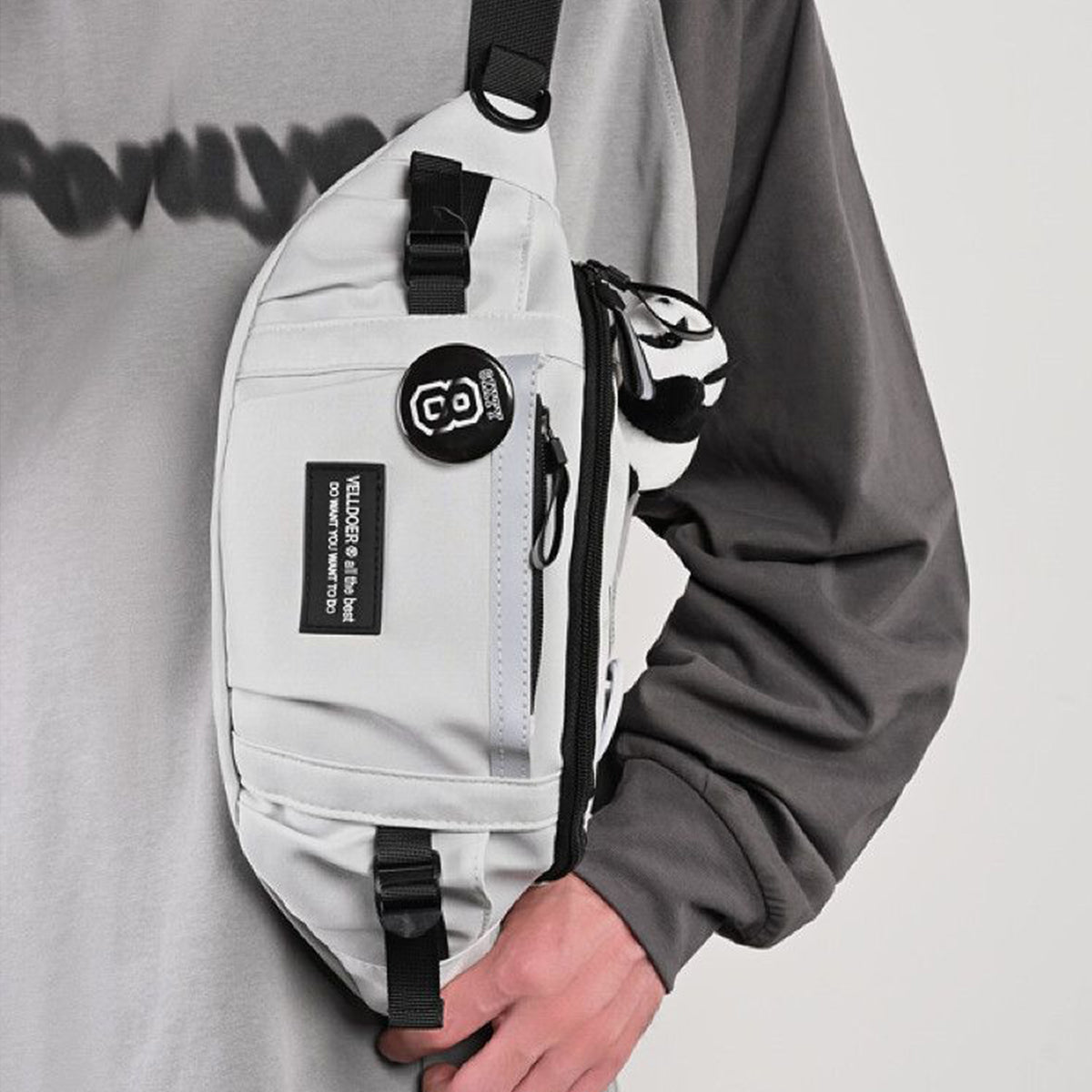 Large Capacity Cycling Waist Bag Messenger Bag