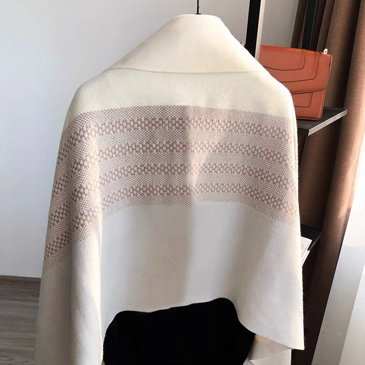 Ins Wool Ball Women's Winter Warm Scarf