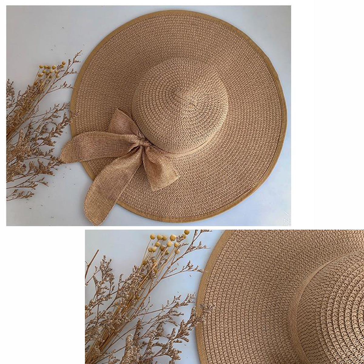 Extra Large Brim Straw Hat for Women
