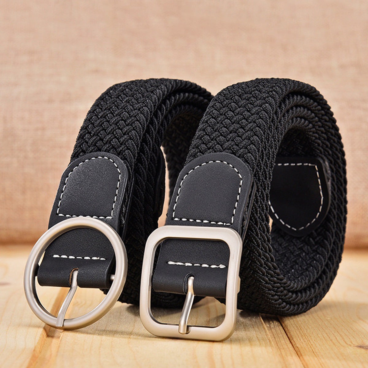 Women's Canvas Braided Elastic Belt