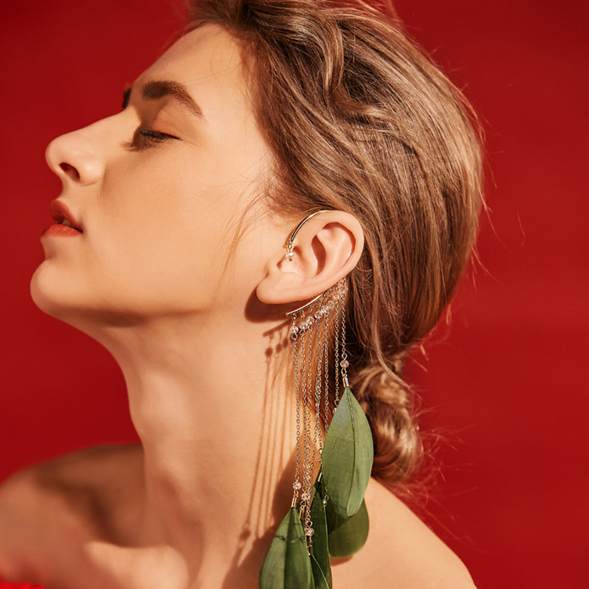 Feather Earrings Long Bohemian Tassel Earrings