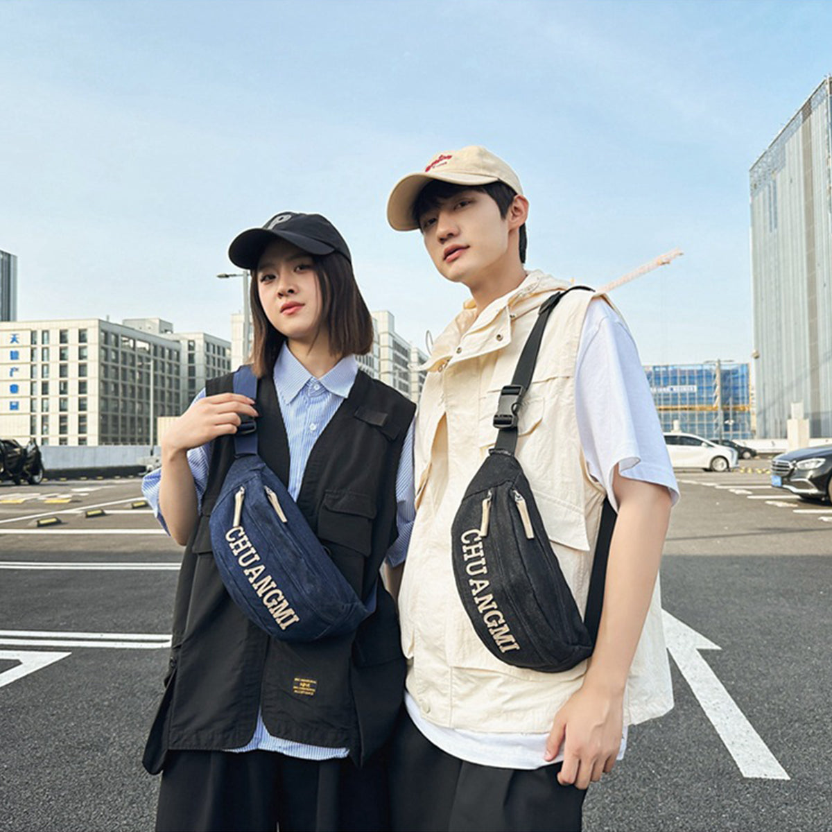 Men's Messenger Bag Letter Shoulder Bag