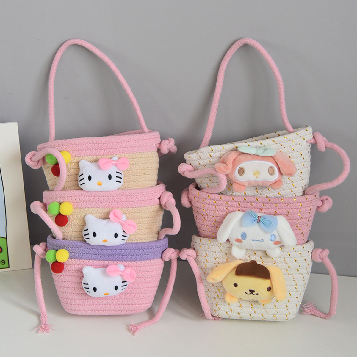 Cartoon Three-Layer Hanging Basket Cosmetic Storage Basket