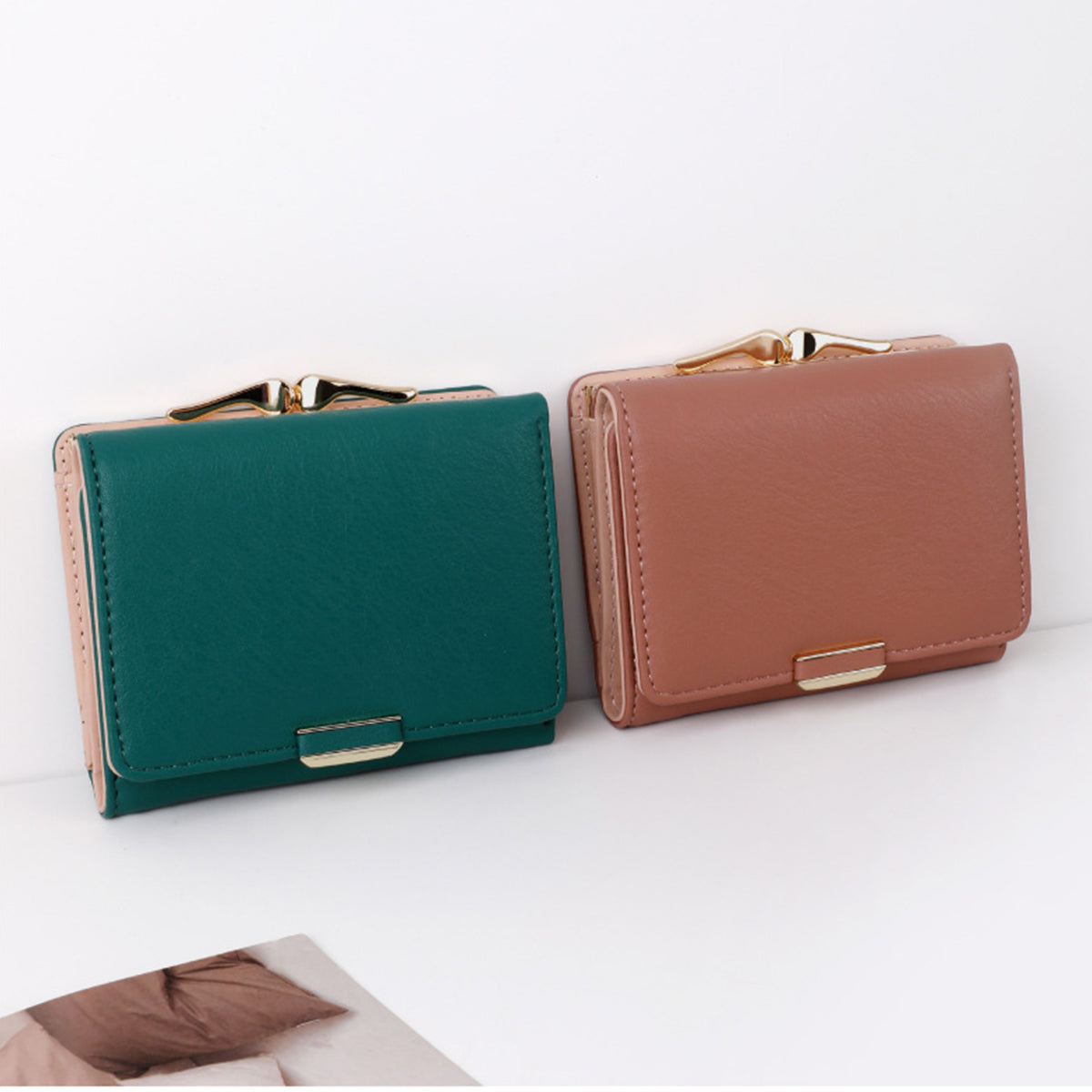 High-Grade Leather Creative Handmade Ladies Short Wallet