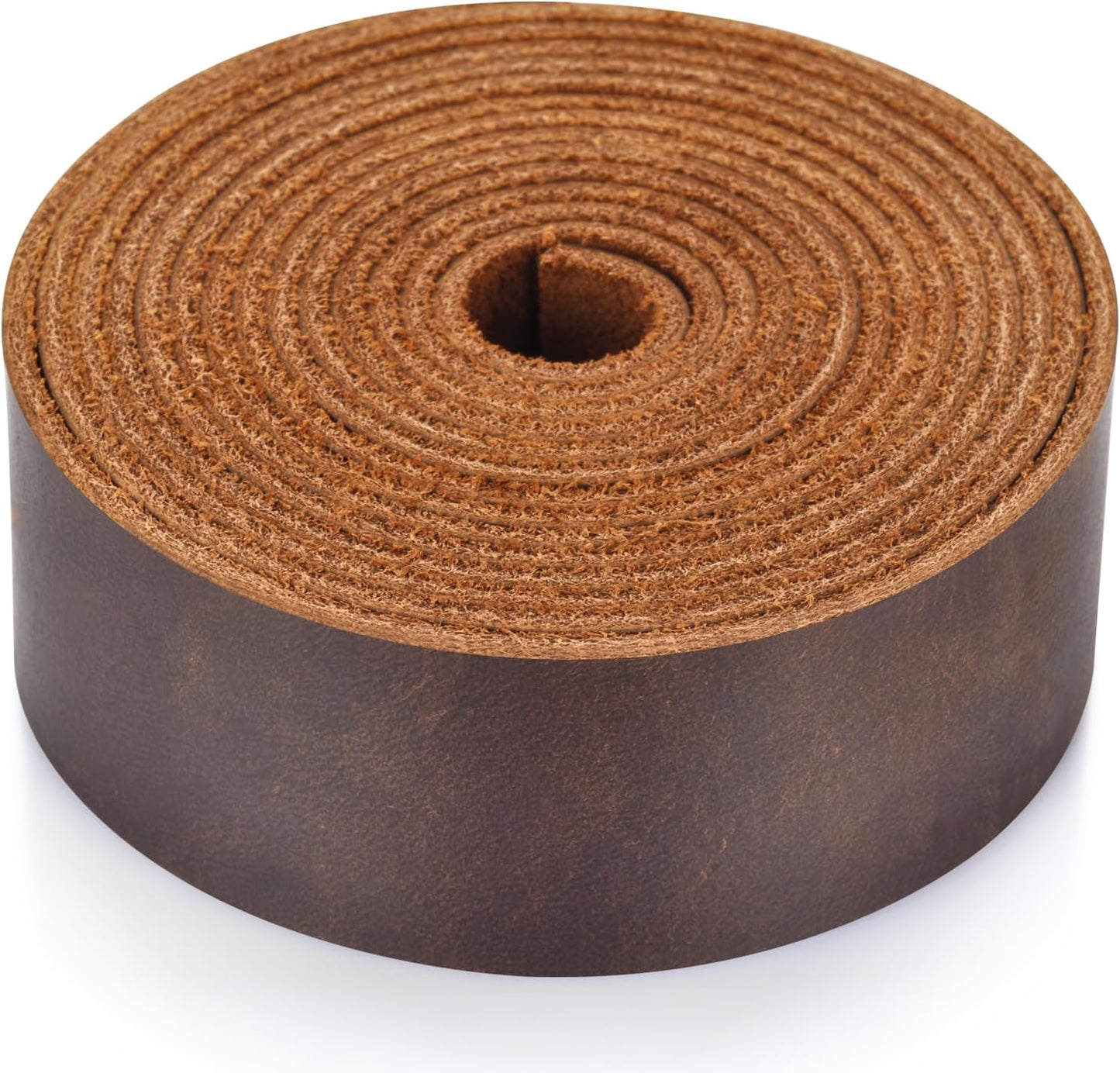 LAPOLAR Leather Strap 1 Inches Wide Flat Leather Strips, Genuine Full Grain Cowhide Oil Tan Leather Strip for DIY Craft Projects, Tooling, Belt, Garden Tools (2.2mm Thick_72 Inches Lengths_DK Brown)