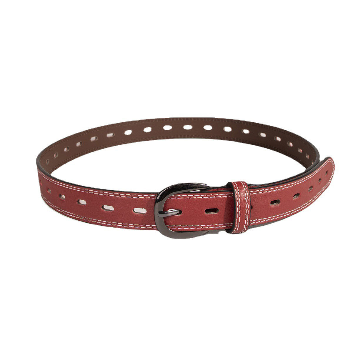 All-Match Women's Belt Black Hollow Belt