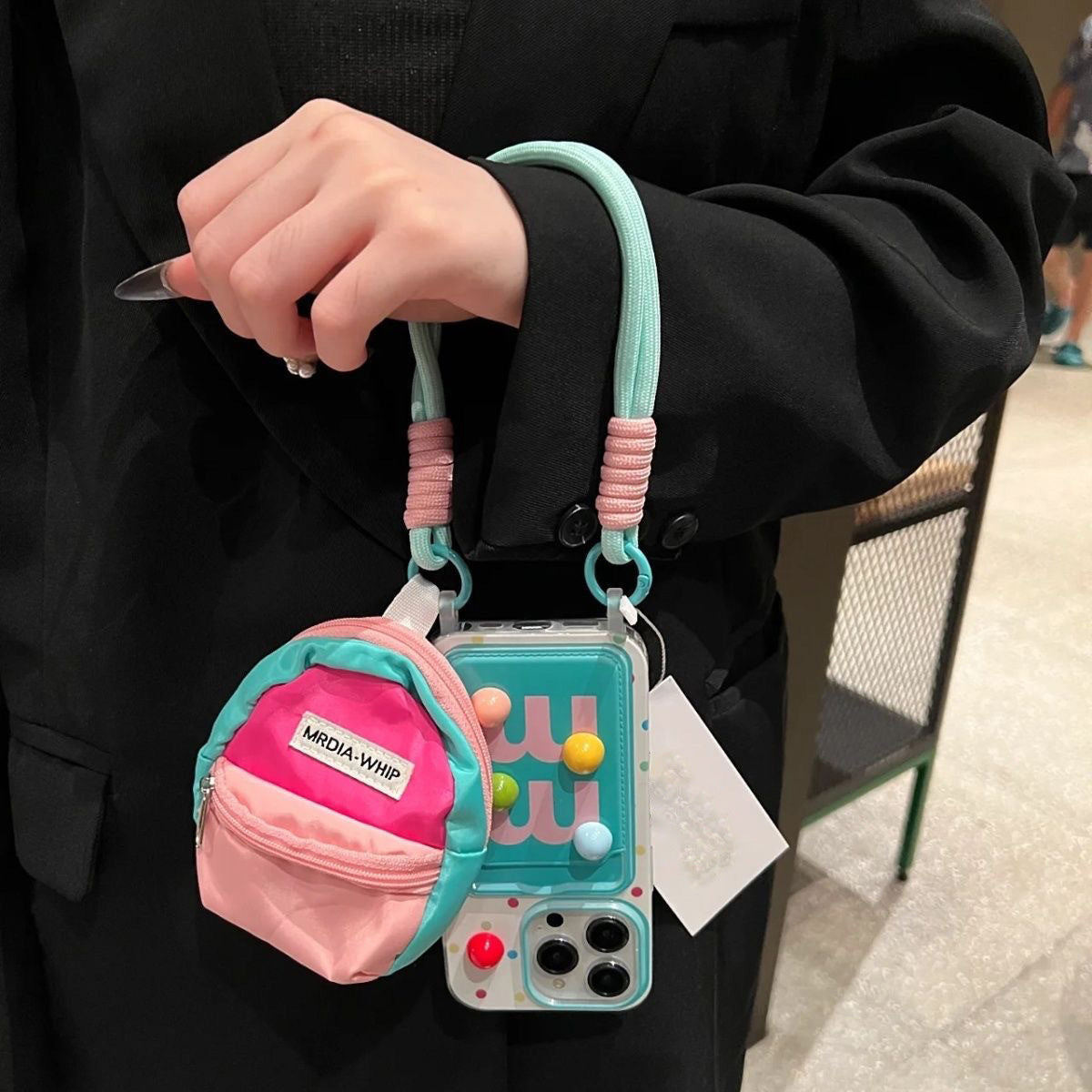 Mini Schoolbag Card Bag mm Bean iPhone Mobile Phone Case