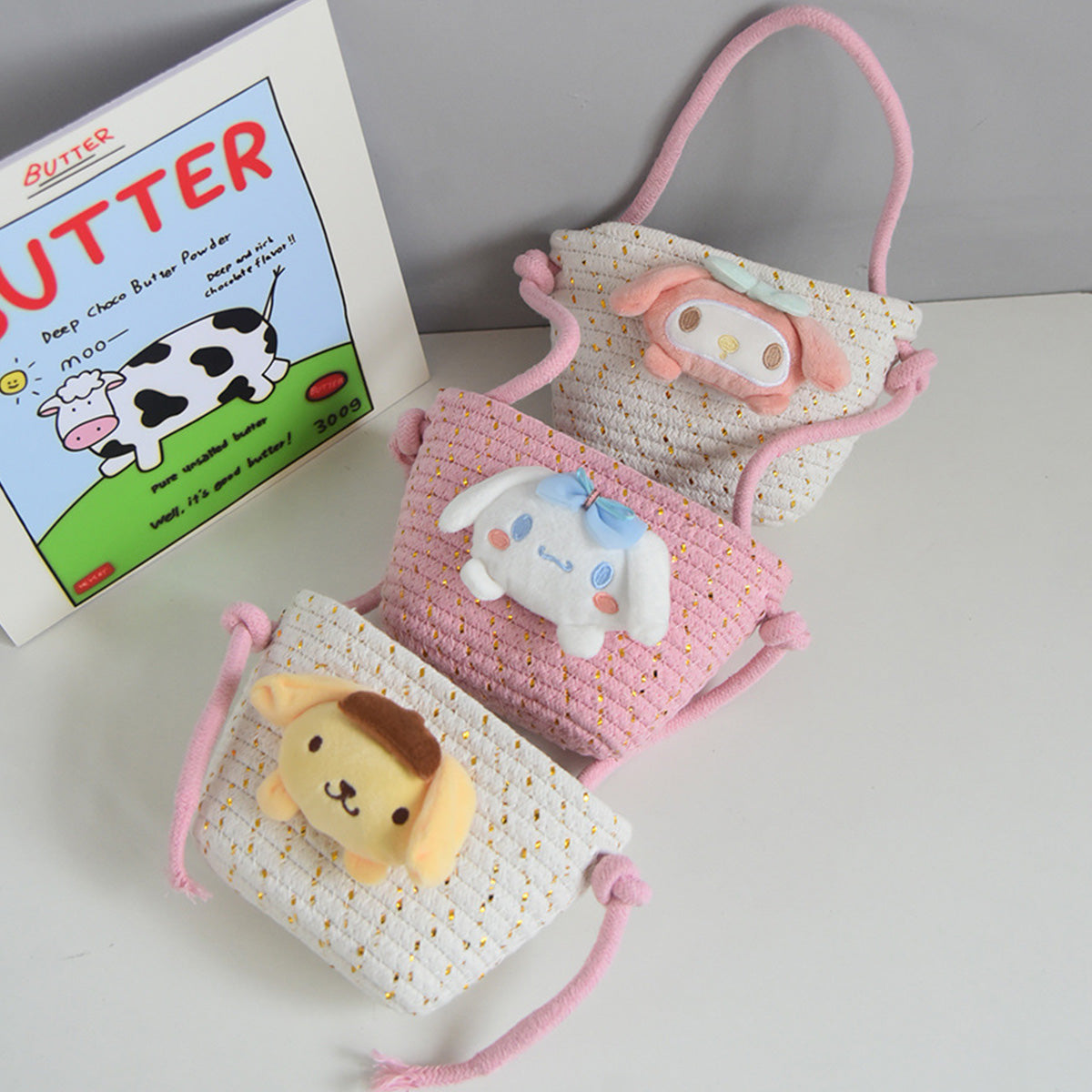 Cartoon Three-Layer Hanging Basket Cosmetic Storage Basket