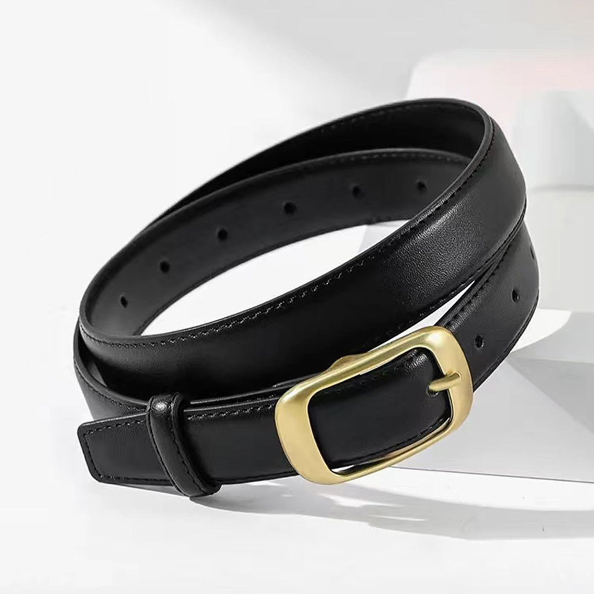 Ladies Korean Retro Leather Jeans Belt