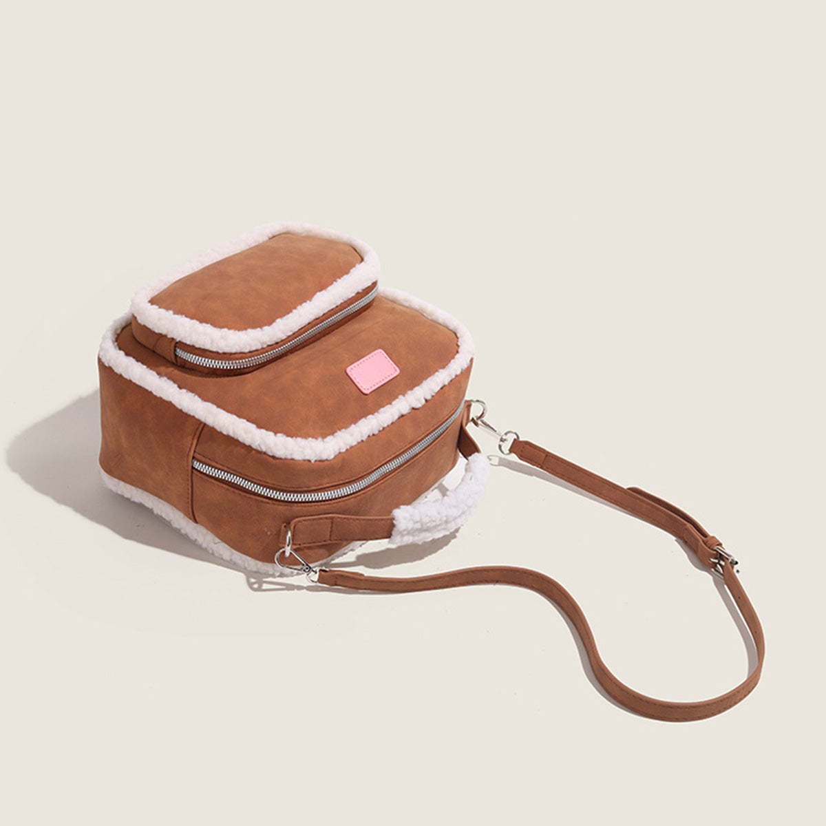 Fluffy Commuter Large Capacity Suede Backpack