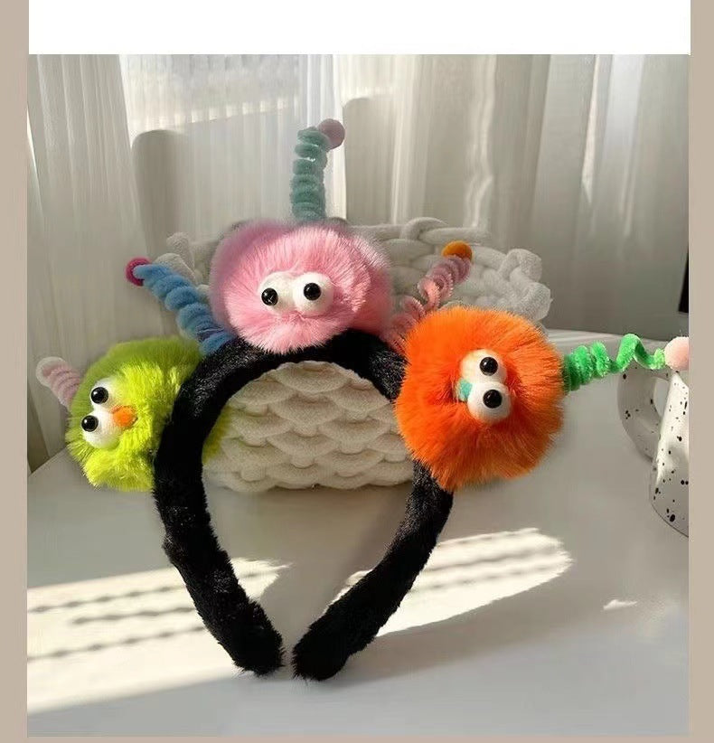 Cartoon Face Washing Headband Makeup Hair Band