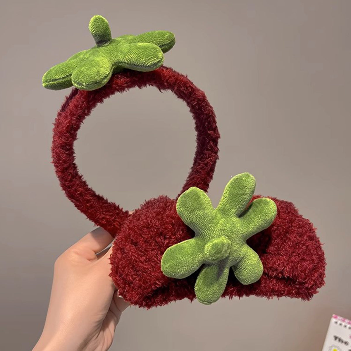 Cute Strawberry Headband Face Wash Headband