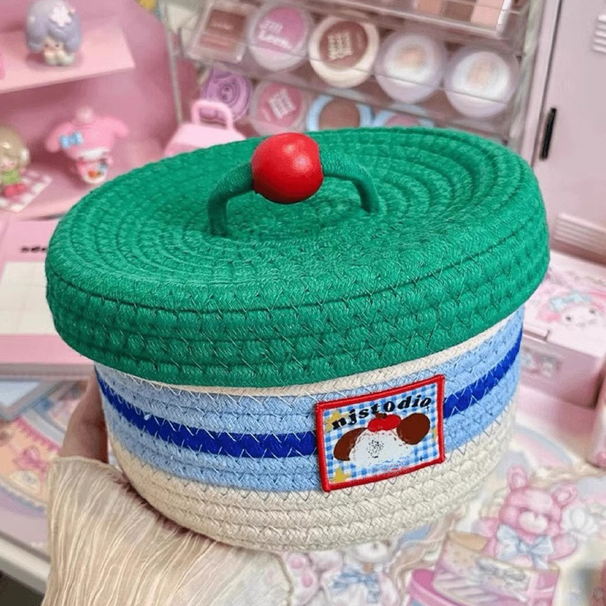 Desktop Woven Storage Basket Cartoon Snack Basket