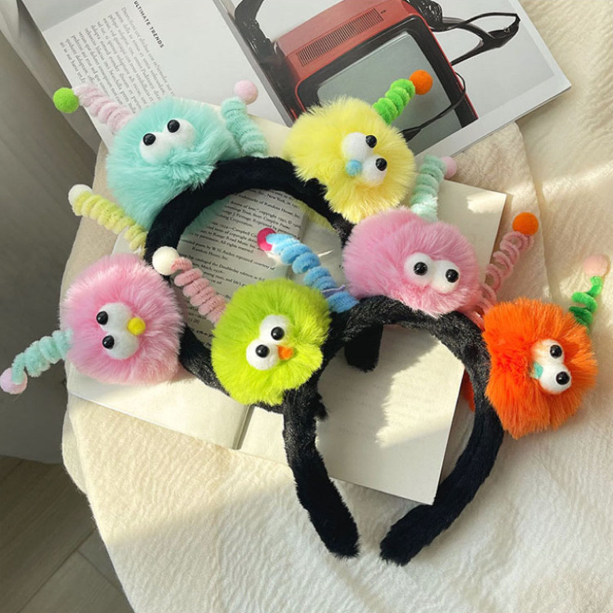 Cartoon Face Washing Headband Makeup Hair Band