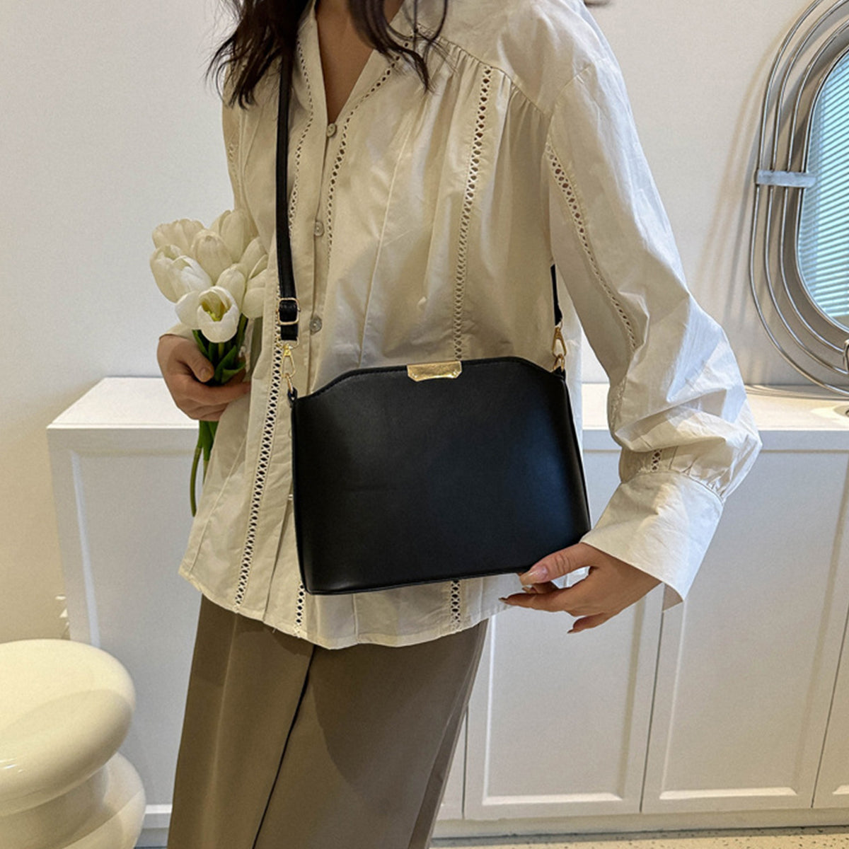 Small Square Bag for Women Casual Simple Crossbody Bag