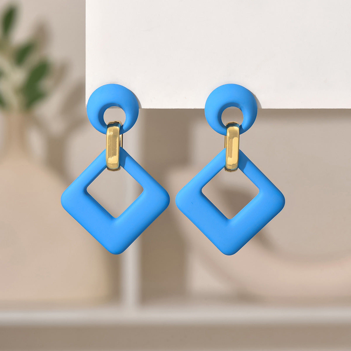 Square Hollow Fashion Long Earrings