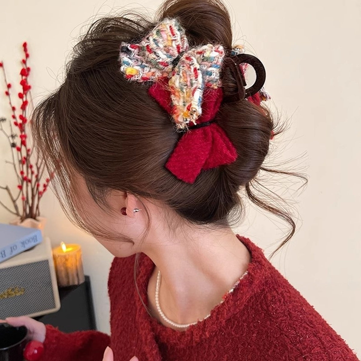 Double Bow Large Hair Clip Hair Accessory