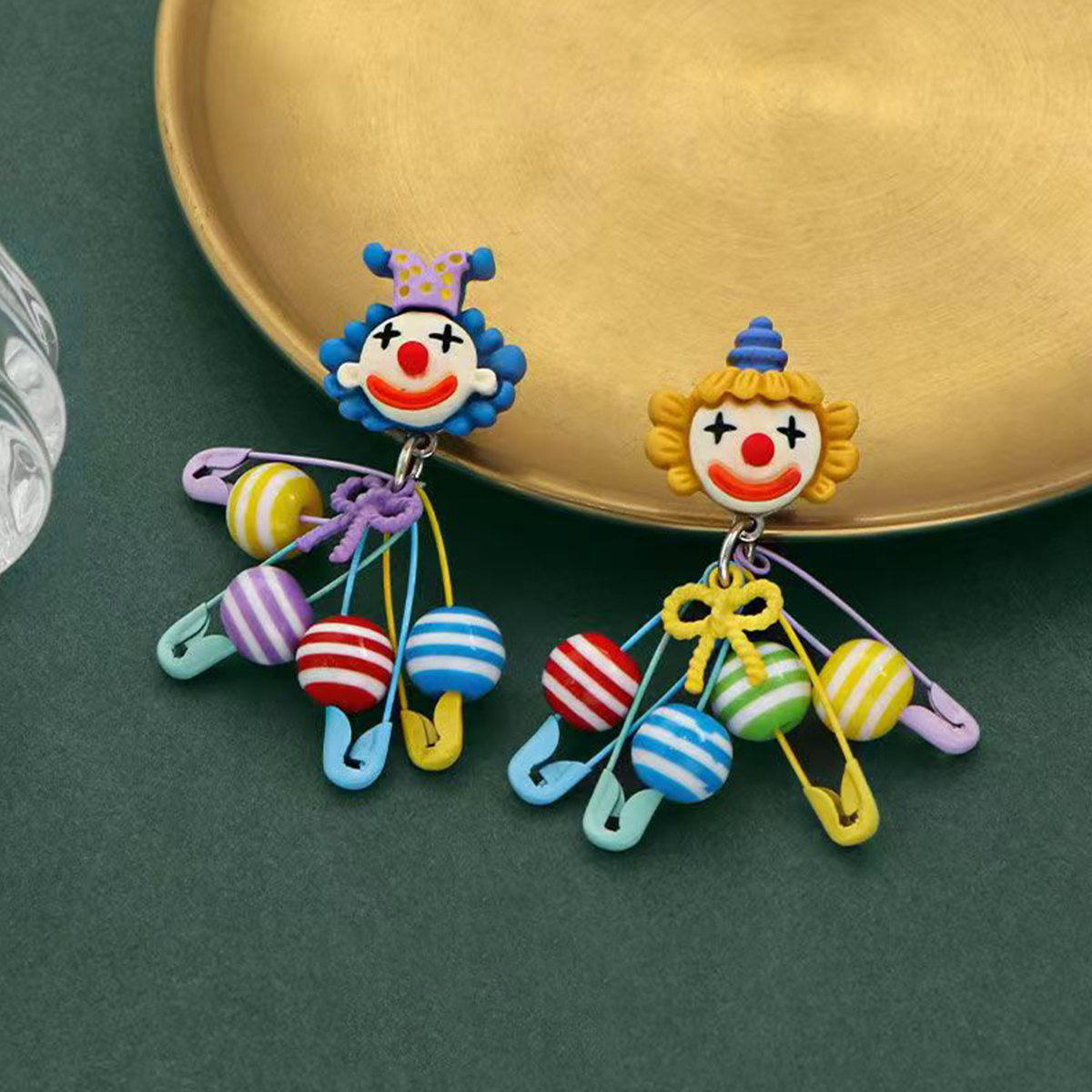 Cartoon Funny Niche Design Clown Pin Earrings
