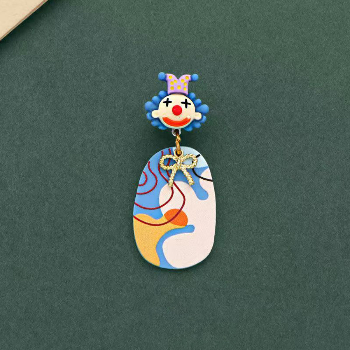 Cartoon Funny Niche Design Clown Pin Earrings