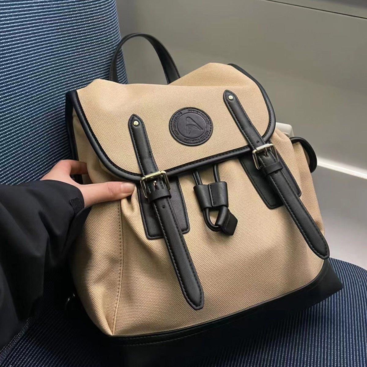 Large-Capacity Canvas Campus Backpack