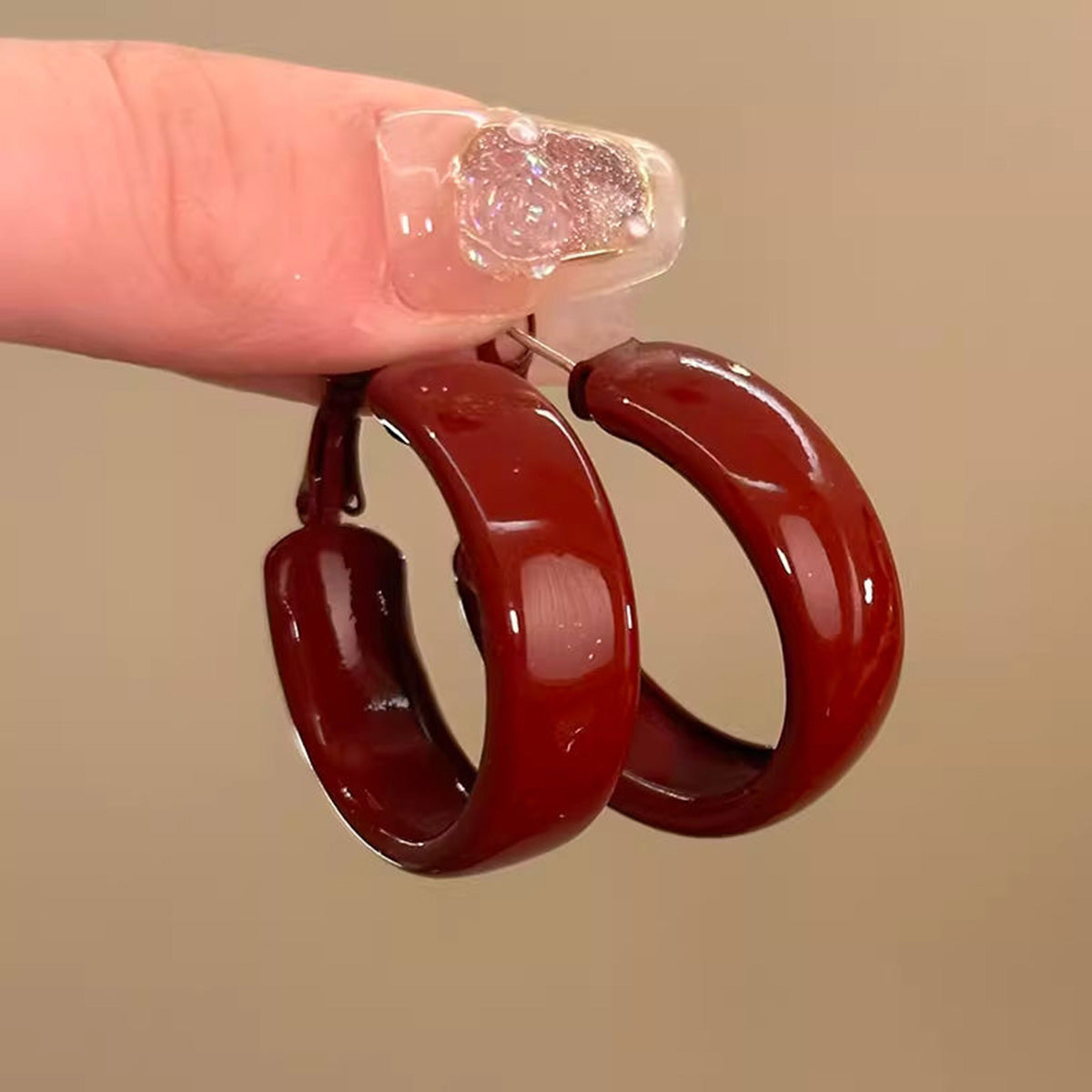 Light Luxury Niche Design Red Earrings