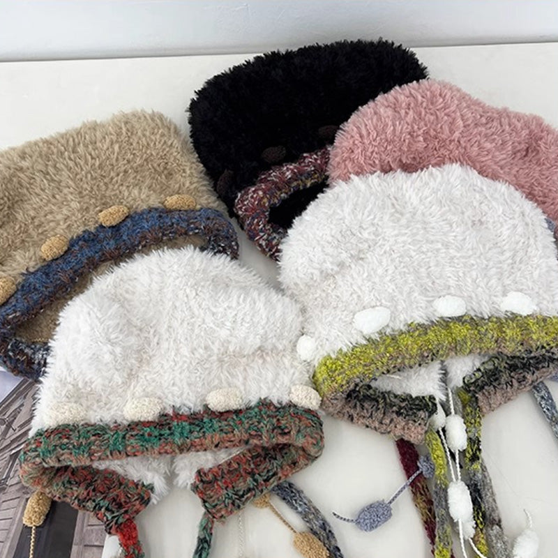 Korean Style Warm Bear Plush Hat