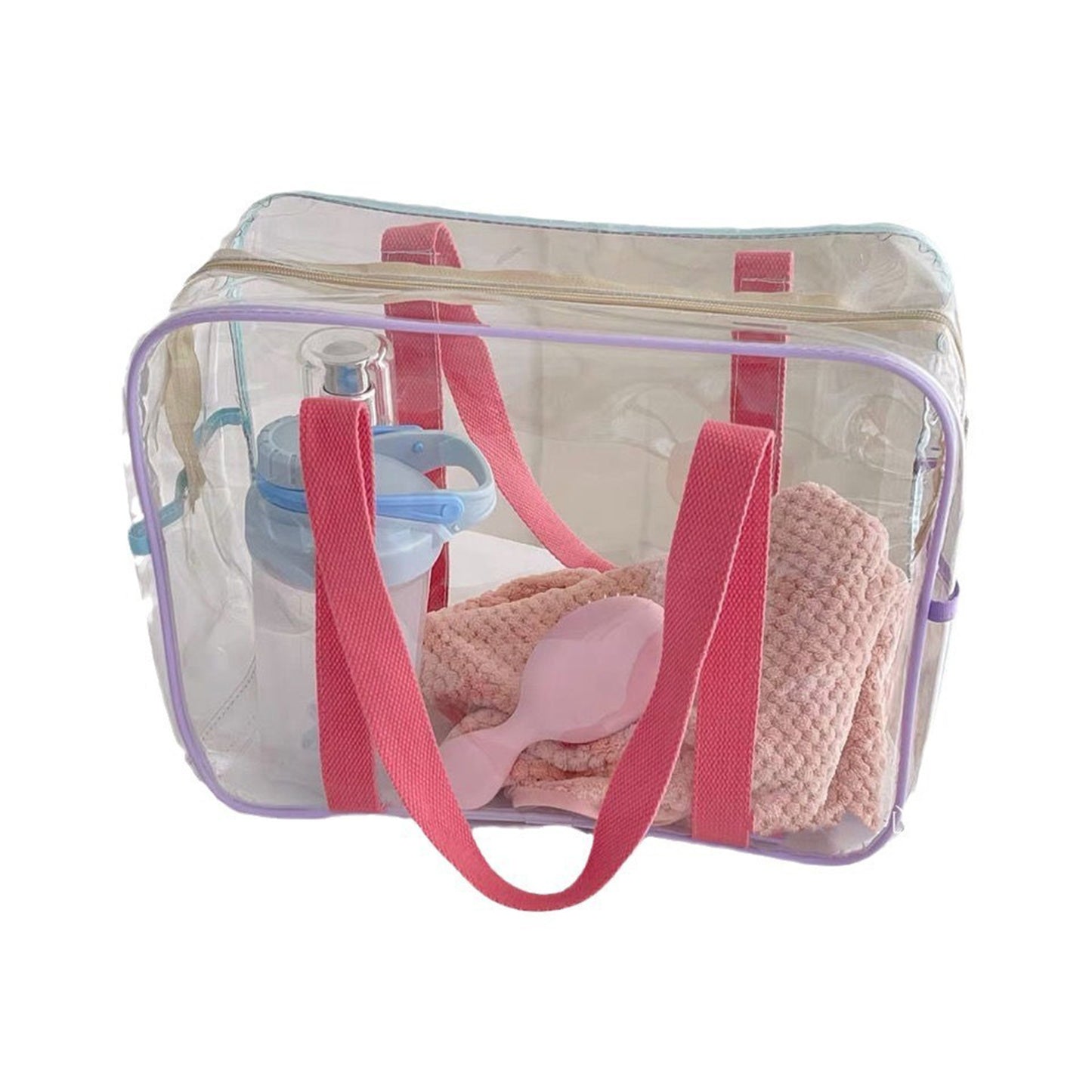 Summer Transparent Makeup Bag for Women Transparent PVC Cosmetics