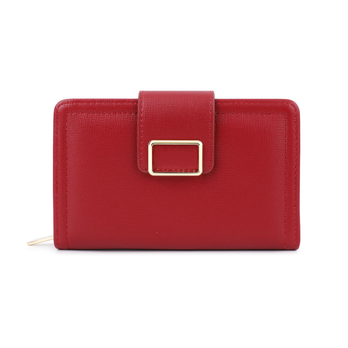 Multifunctional Solid Color PU Ladies Wallet