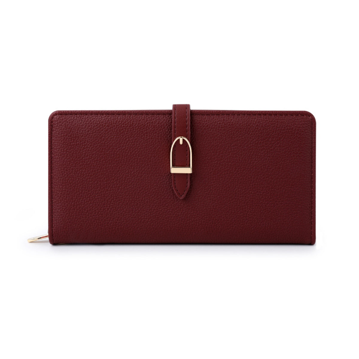 Dark Faux Cowhide Women Long Wallet
