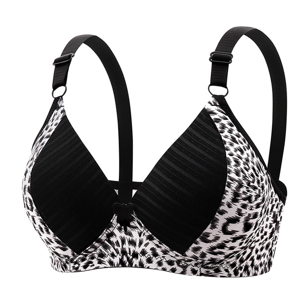 Comfortable Leopard Print Underwire-Free Bra