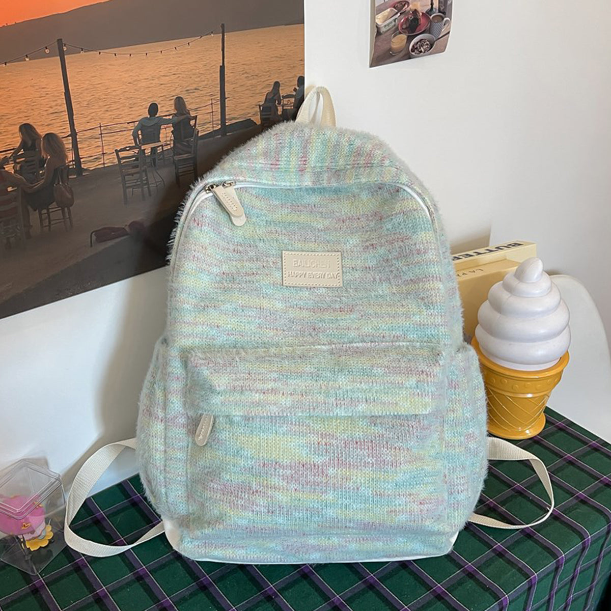 College Style Versatile Student Backpack for Women