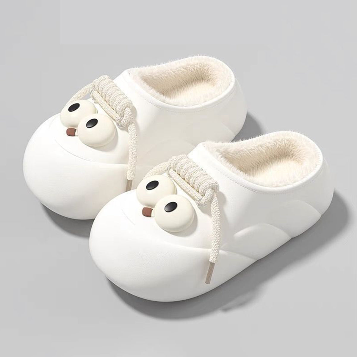 Thick-Soled Cotton Slippers Cute Big Eyes Cotton Slippers