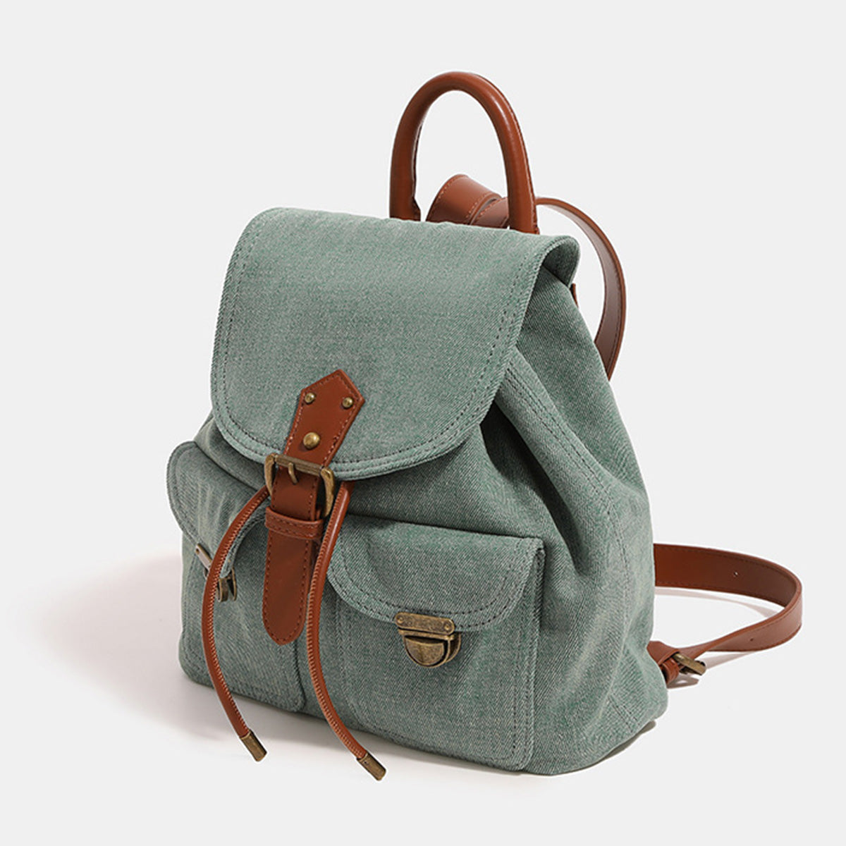Washed Denim Commuter Backpack