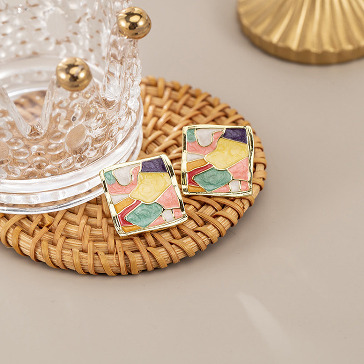 Painless Mosquito Coil Ear Clip Retro French Color Earrings