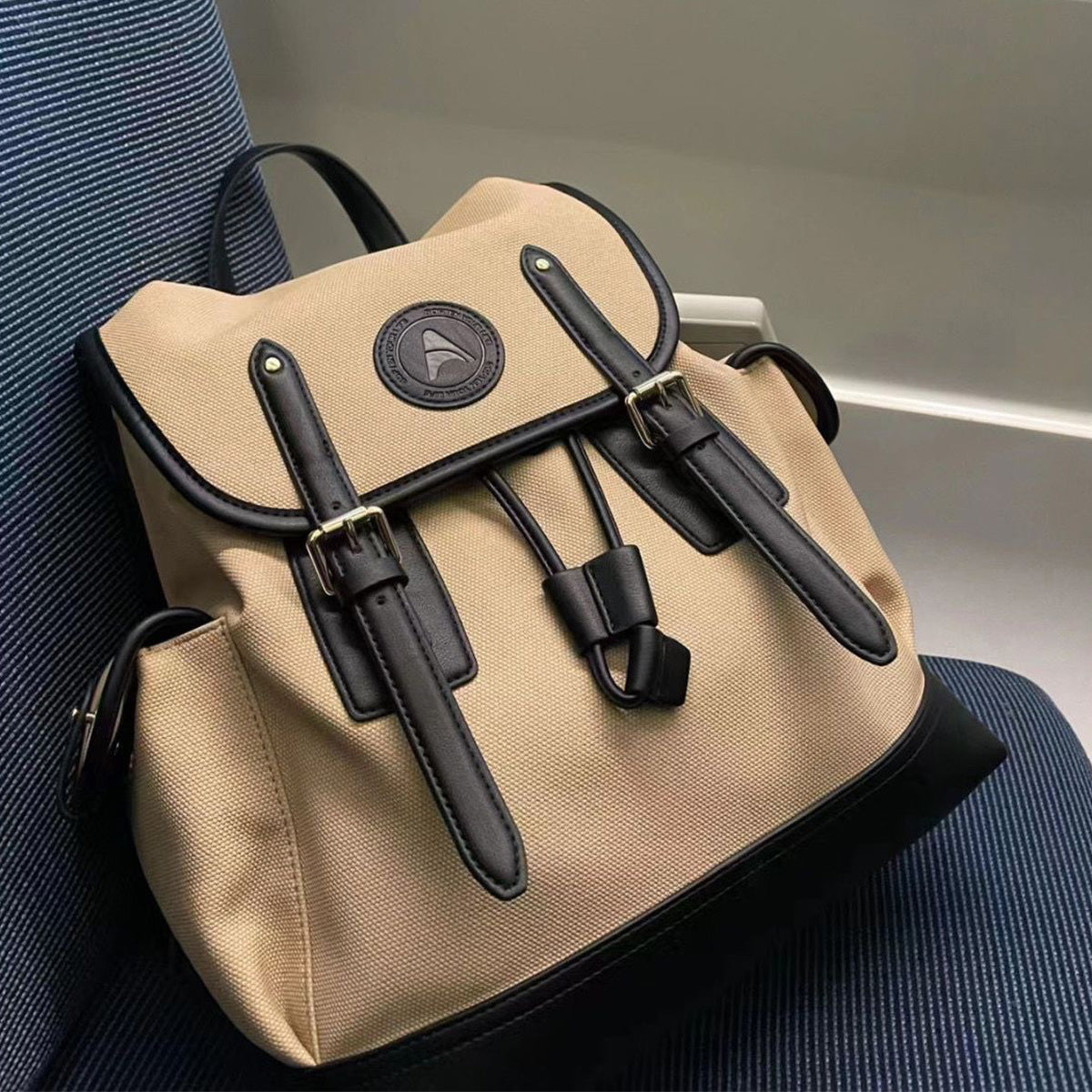 Large-Capacity Canvas Campus Backpack
