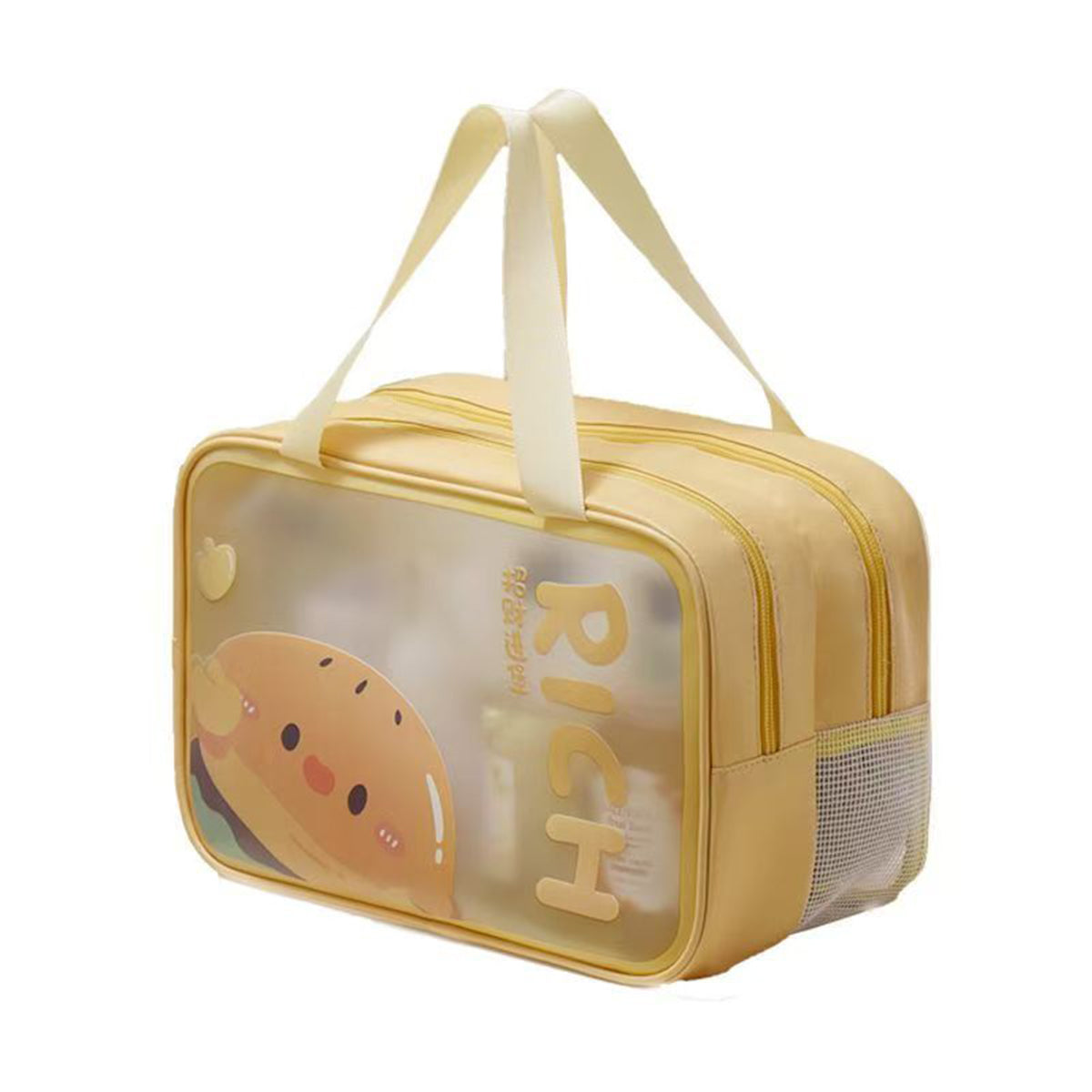 Large Capacity Portable Double-layer Cosmetic Toiletries Storage Bag