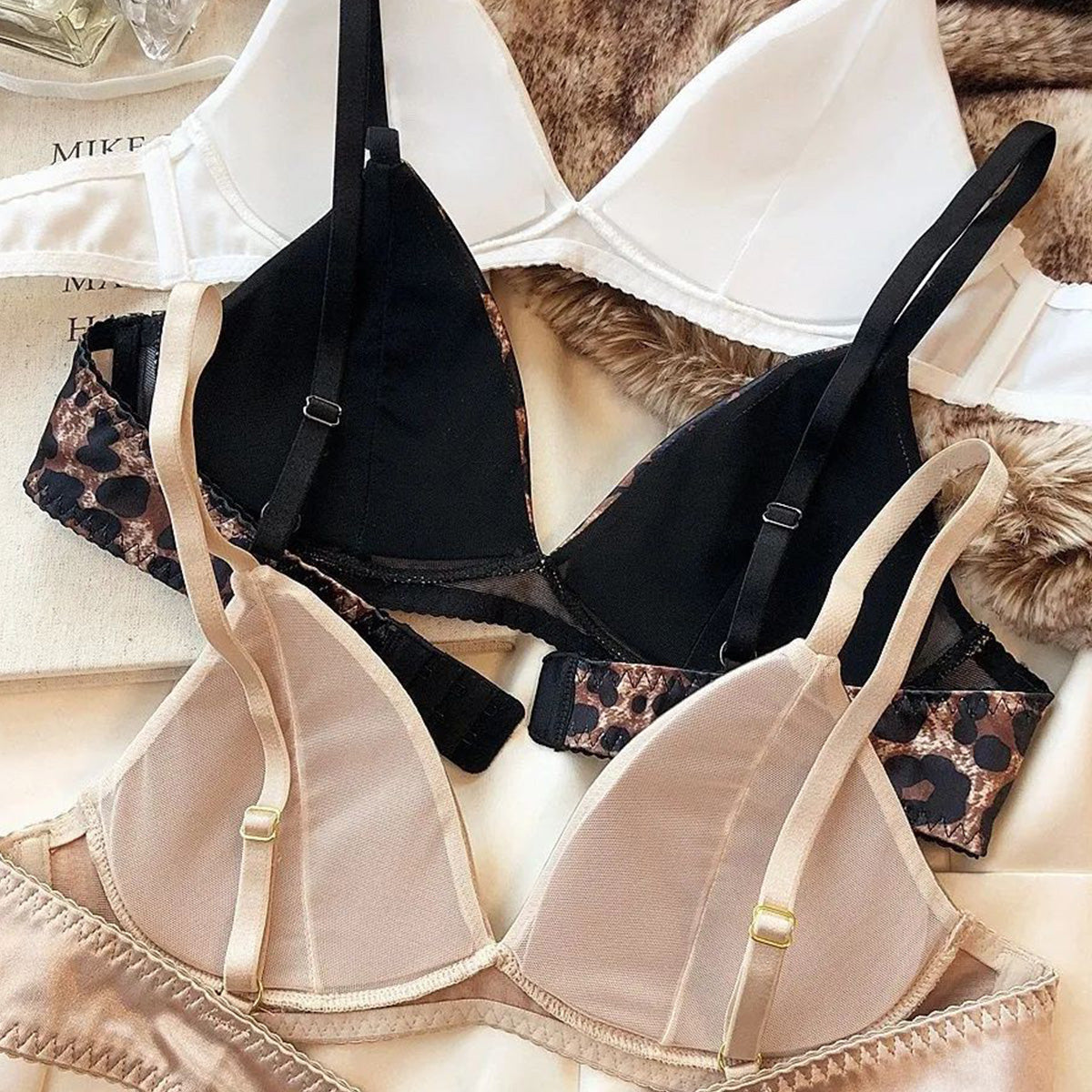Summer French Triangle Cup No Steel Ring Sexy Underwear Set
