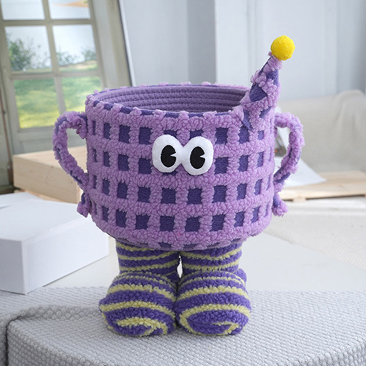 Desktop Storage Basket Cute Big Foot Little Monster Storage Basket