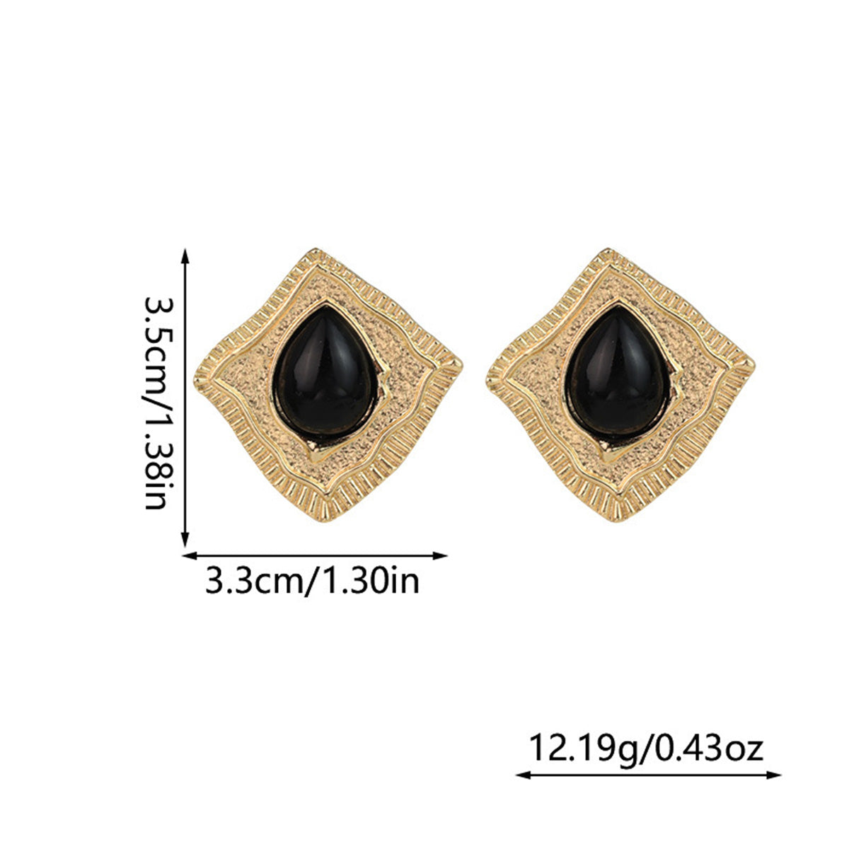 Silver Needle Diamond Water Drop Earrings