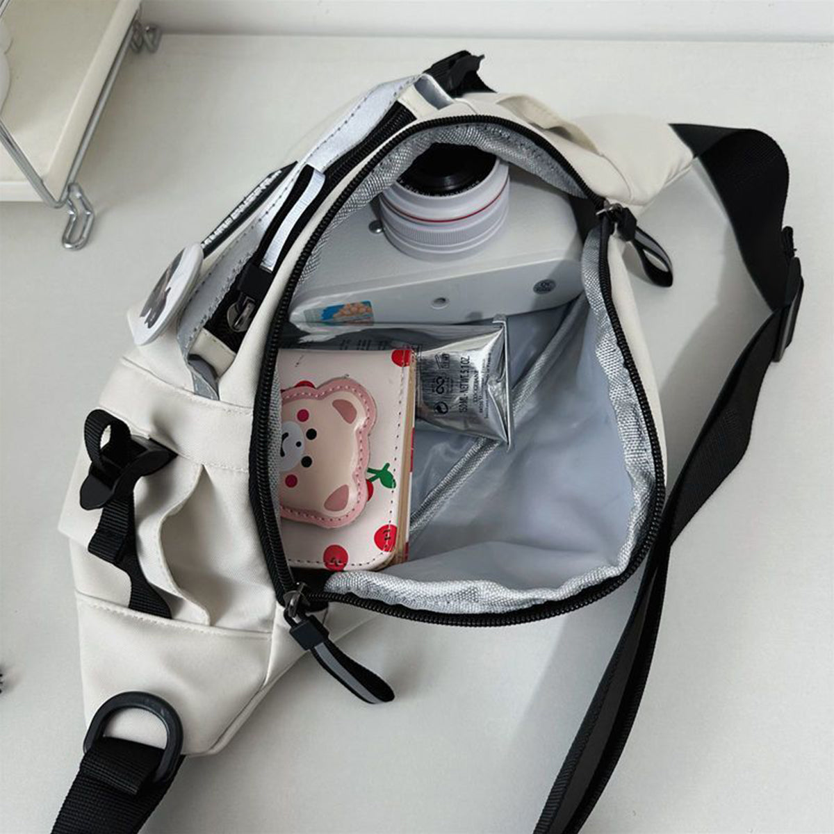 Large Capacity Cycling Waist Bag Messenger Bag