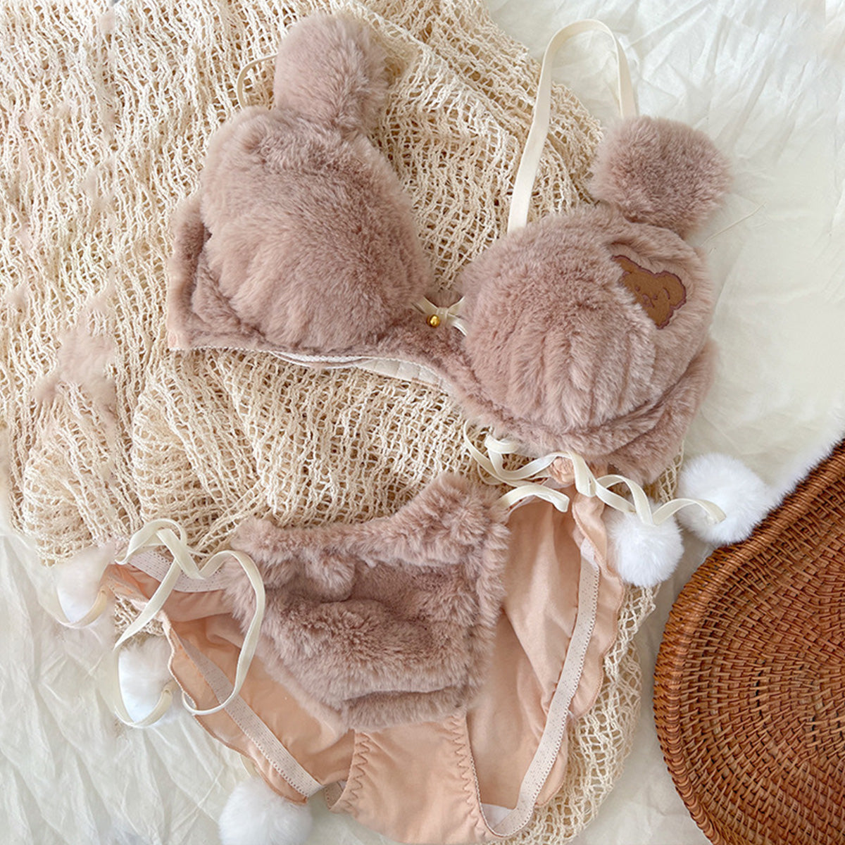 Girls Underwear Cute Anime Cartoon Bear Bar
