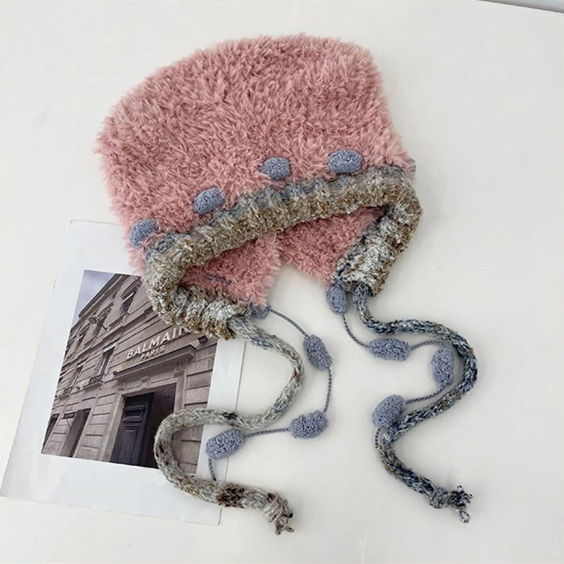 Korean Style Warm Bear Plush Hat