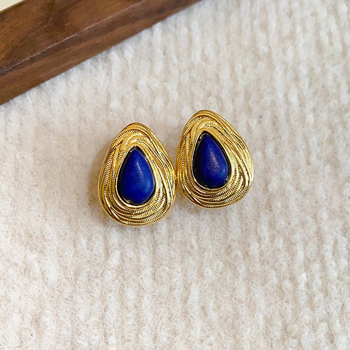 Real Gold Electroplated Silver Needle Earrings
