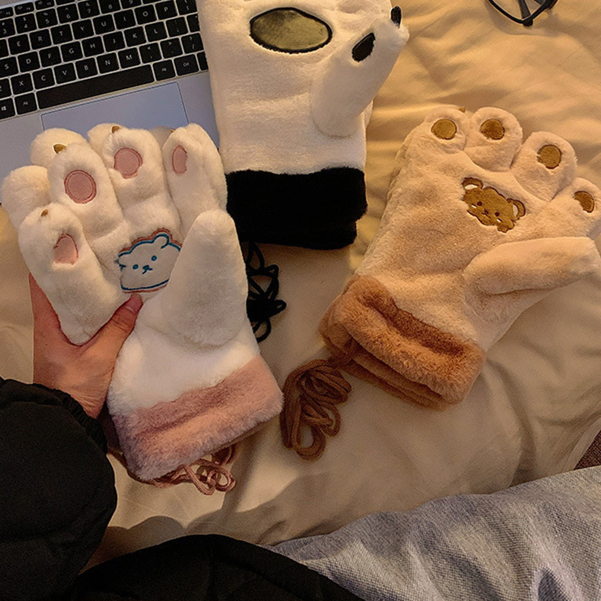 Thickened Cycling Plush Gloves