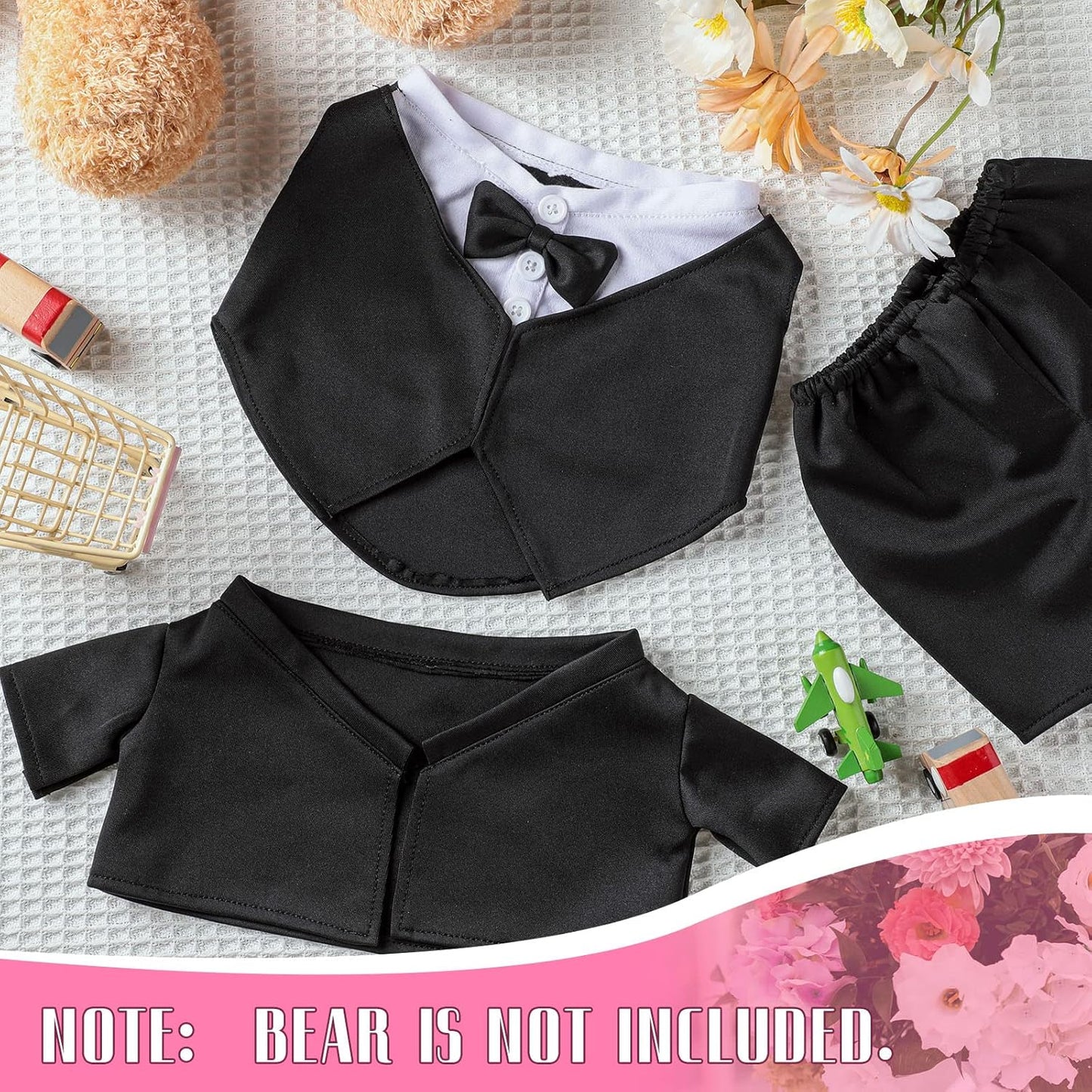 LAPOLAR Set of Clothing for animals, Bear Clothes Suitable for 13-15 Inch Stuffed Animal Clothes, Bear Accessories for Your Own Stuffed Animals on Weddings