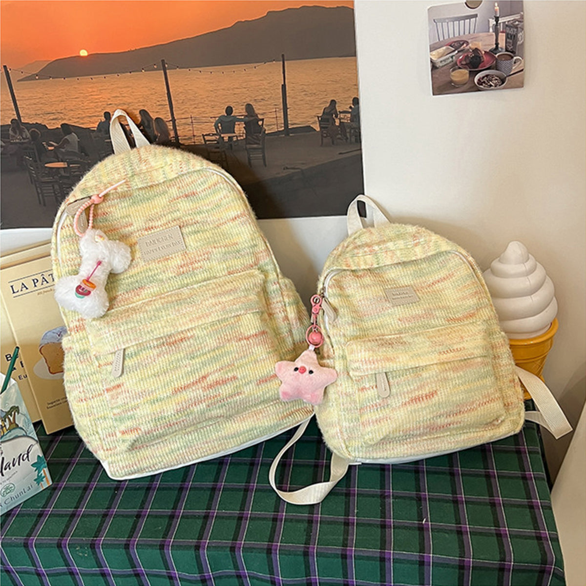 College Style Versatile Student Backpack for Women